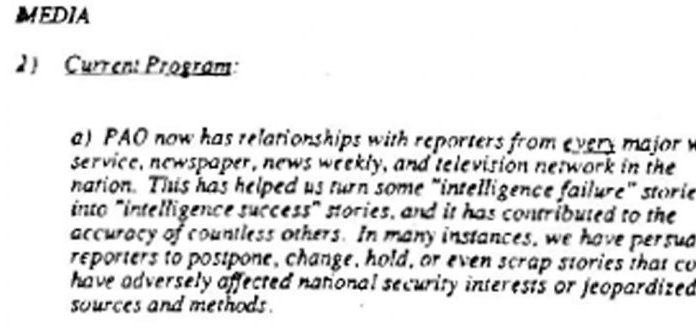 Die CIA-Kontrolle über Massenmedien