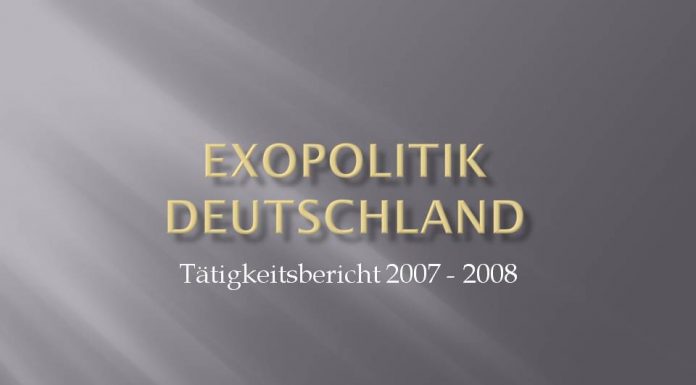 Tätigkeitsbericht 2007-2008 Exopolitik Deutschland